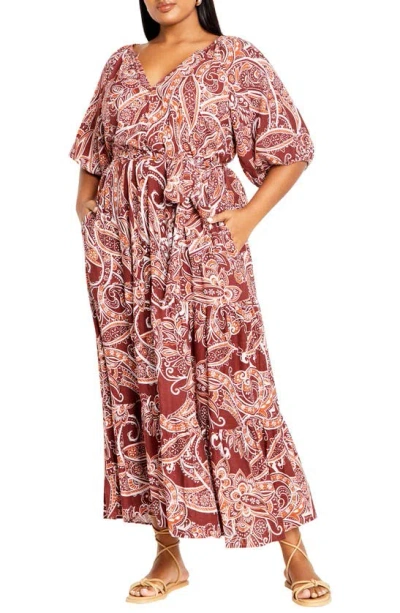 City Chic Paisley Charm Maxi Dress