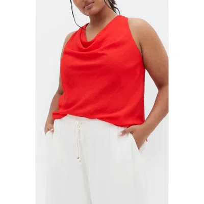 City Chic Paloma Sleevless Top In Red