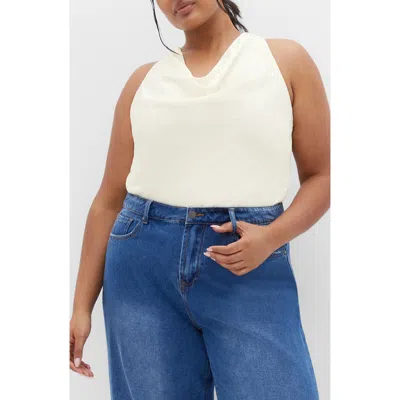 City Chic Paloma Sleevless Top In Yellow