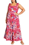 CITY CHIC PARADISO FLORAL MAXI SUNDRESS