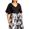 City Chic Peta Crop Top In Black