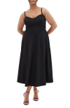 City Chic Pleated Sleeveless Maxi Dress