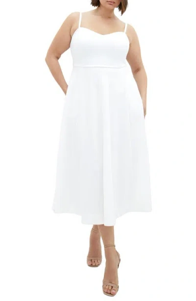 City Chic Pleated Sleeveless Maxi Dress