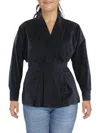 CITY CHIC PLUS SOPHISTICATED WOMENS COTTON CAREER BLOUSE