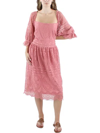 City Chic Plus Womens Lace Long Maxi Dress In Multi