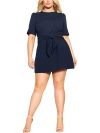 City Chic Trendy Plus Size Tie Point Dress In Blue