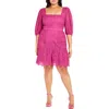 City Chic Priscilla Lace Minidress In Lilac Rose