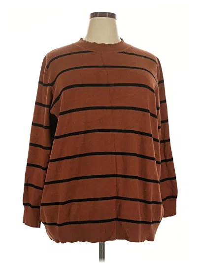 Pre-owned City Chic Pullover Sweater In Brown