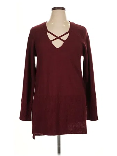 Pre-owned City Chic Pullover Sweater In Burgundy