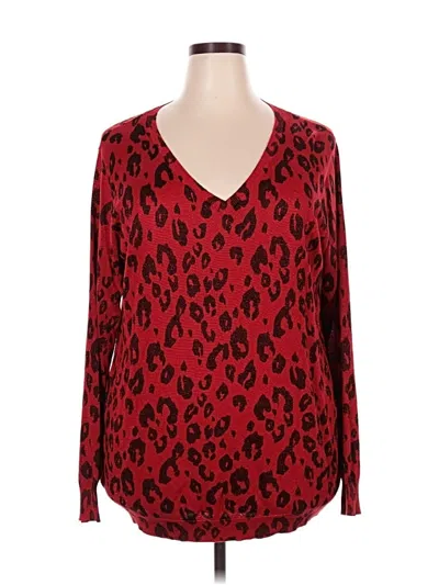 Pre-owned City Chic Pullover Sweater In Red