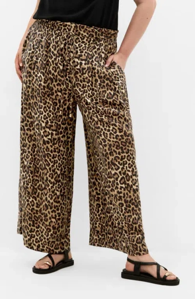 City Chic Resort Print Pants In Animal Print