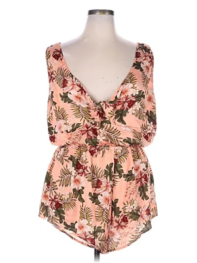 City Chic Romper In Pink