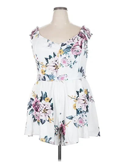 City Chic Romper In White