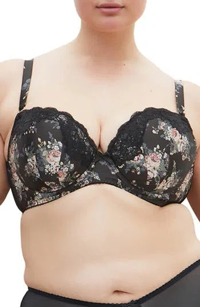 City Chic Romy Uplift Underwire Bra In Black