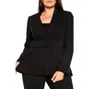 City Chic Holly Removable Pleated Hem Jacket In Black