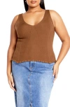City Chic Sammie Rib Sweater Tank