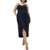 City Chic Sassy Dress In Blue
