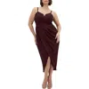 City Chic Sassy Dress In Oxblood