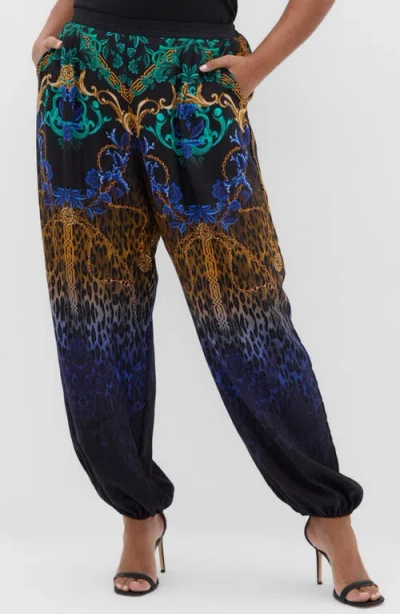 City Chic Savannah Decadence Pants In Multi