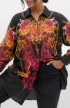 City Chic Savannah Shirt In Multi