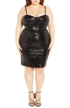 City Chic Sequin Corset Minidress