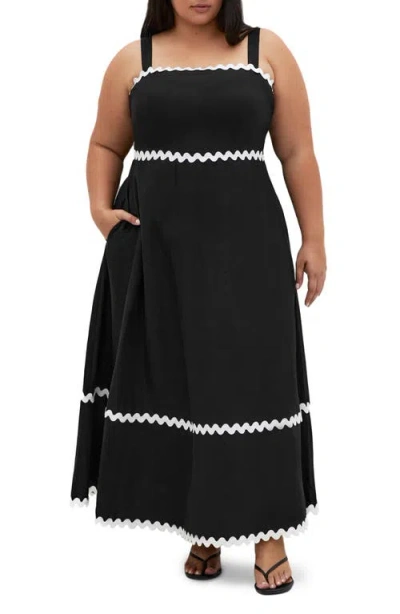 City Chic Shani Sleeveless Maxi Dress In Black
