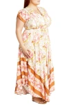 City Chic Sky Maxi Dress In Ivory Free Spirit