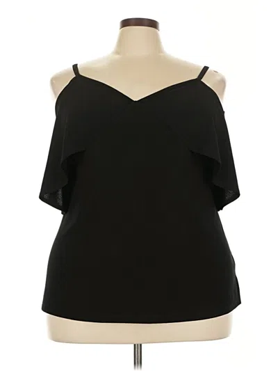 Pre-owned City Chic Sleeveless Blouse In Black