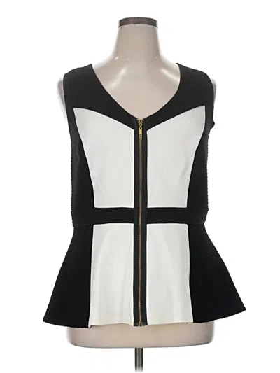 Pre-owned City Chic Sleeveless Blouse In Black