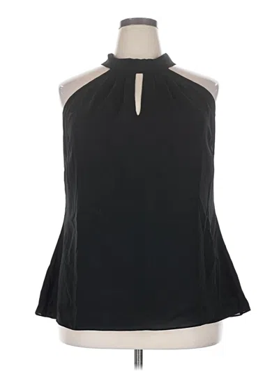 Pre-owned City Chic Sleeveless Blouse In Black