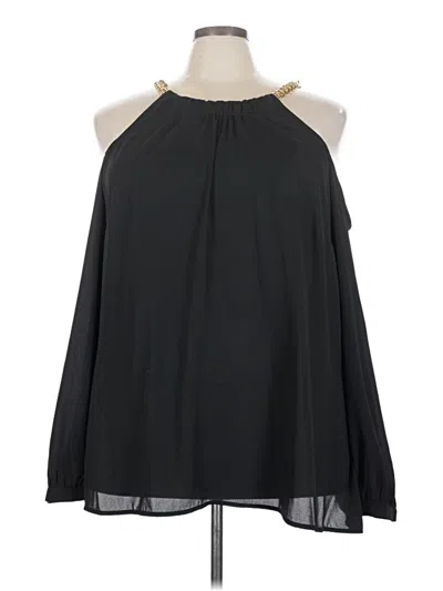 Pre-owned City Chic Sleeveless Blouse In Black