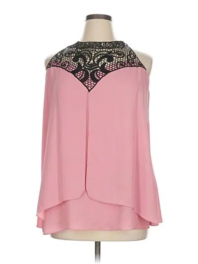 Pre-owned City Chic Sleeveless Blouse In Pink
