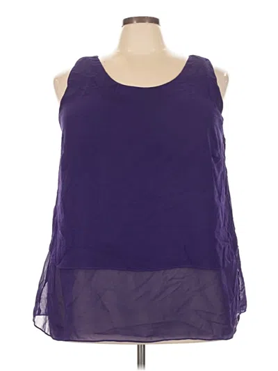 Pre-owned City Chic Sleeveless Blouse In Purple