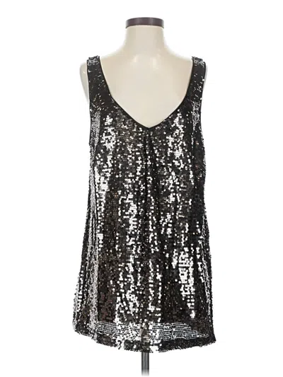 Pre-owned City Chic Sleeveless Blouse In Silver