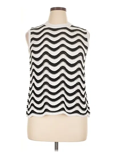Pre-owned City Chic Sleeveless Blouse In Silver