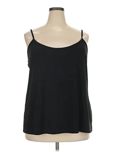 Pre-owned City Chic Sleeveless Top Black Cold Shoulder Neckline Tops