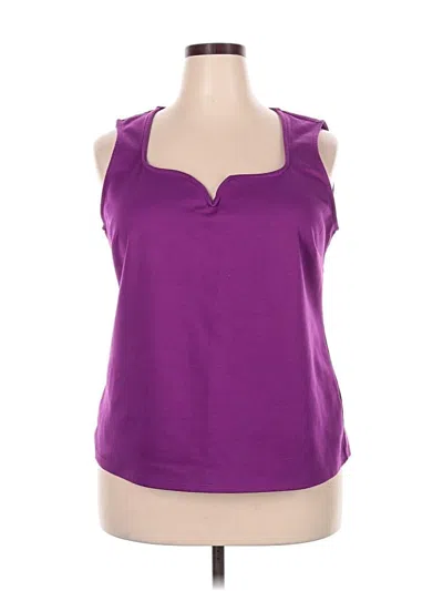 Pre-owned City Chic Sleeveless Top Purple Scoop Neck Tops