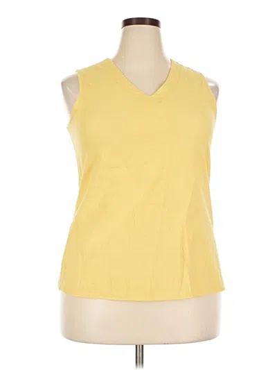 Pre-owned City Chic Sleeveless T-shirt In Yellow