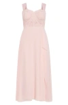 City Chic Sweet Evie Dress In Pink