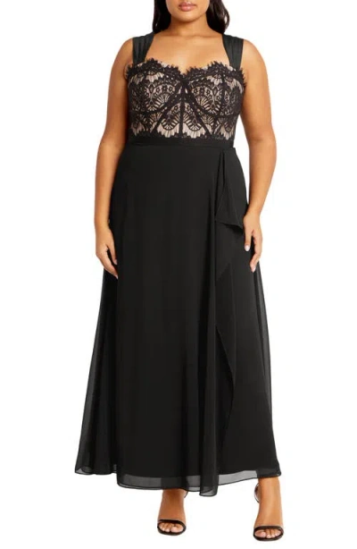City Chic Sweet Evie Dress In Black