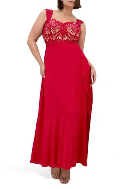 City Chic Sweet Evie Dress In Red