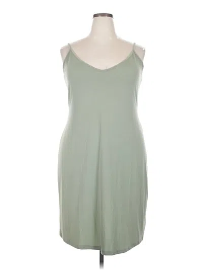 Pre-owned City Chic Tank Top Green Strapless Neckline Tops