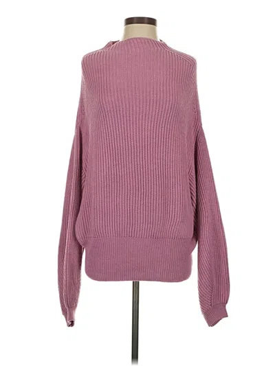 Pre-owned City Chic Turtleneck Sweater In Purple