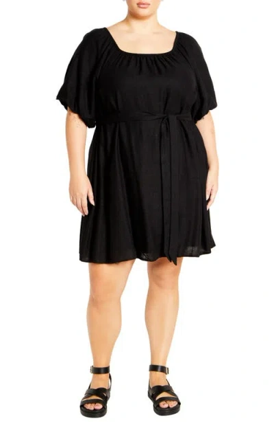 City Chic Uptown Minidress In Black
