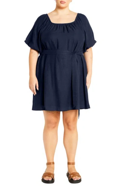 City Chic Uptown Minidress In Navy