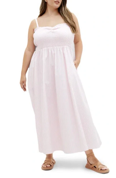 City Chic Vacation Stripe Sleeveless Maxi Dress
