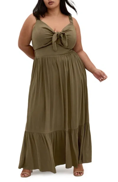 City Chic Vacay Fit & Flare Maxi Dress