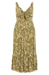 City Chic Vacay Print Sleeveless Maxi Dress