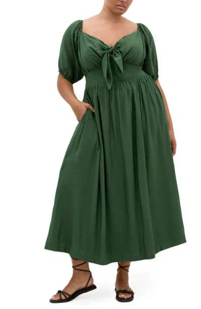 City Chic Villa Roma Maxi Dress In Green