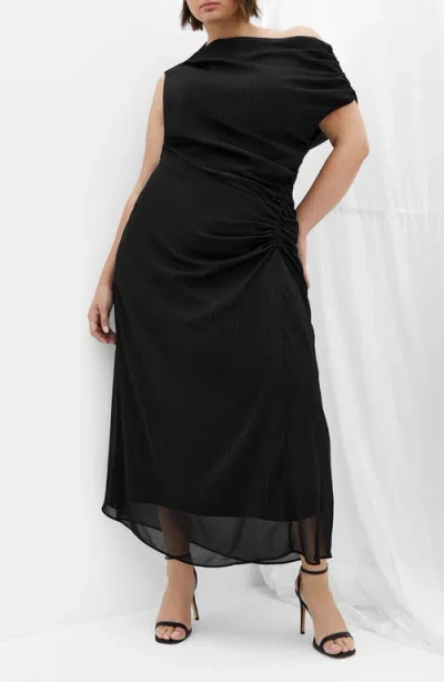 City Chic Vivid Ruched Maxi Dress